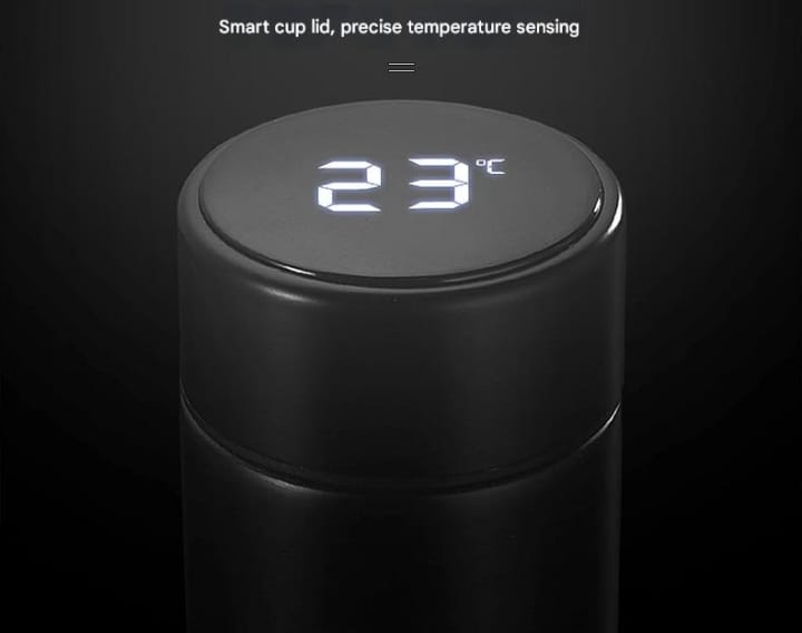 Sleek Stainless Steel Insulated Water Bottle with Temperature Display – 304 Stainless Steel