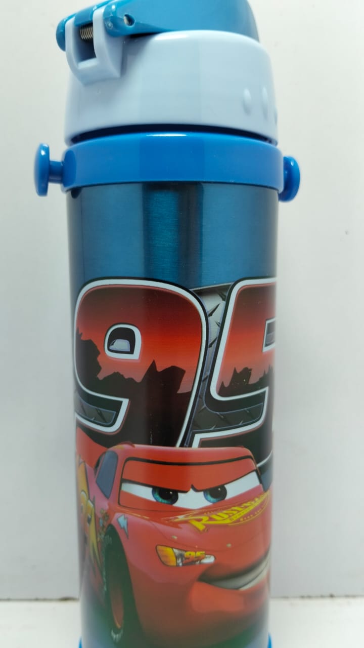 Cartoon Cars Stainless Steel Water Bottle for Kids – 500ml