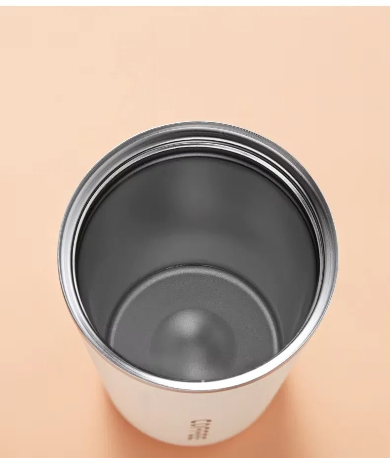 Imported Stainless Steel Vacuum Thermos Coffee Mug & Travel Flask – 380ml / 500ml, 304 Grade, Hot & Cold Insulated Tea Coffee Cup with Spill-Proof & Leakproof Lid, Ideal for Sports, Gym & Travel, Reusable Coffee Mug for Men & Women