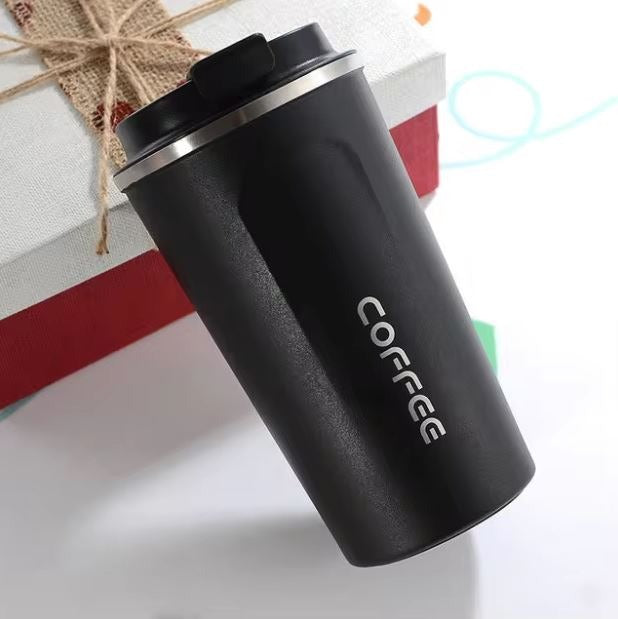 Imported Stainless Steel Vacuum Thermos Coffee Mug & Travel Flask – 380ml / 500ml, 304 Grade, Hot & Cold Insulated Tea Coffee Cup with Spill-Proof & Leakproof Lid, Ideal for Sports, Gym & Travel, Reusable Coffee Mug for Men & Women