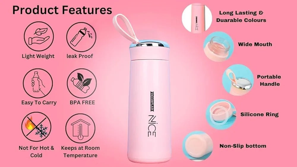 Portable Travel Insulated Cup Double Glass Car Cap Coffee Thermos Flask Cold Drink Cup Thermos Cup